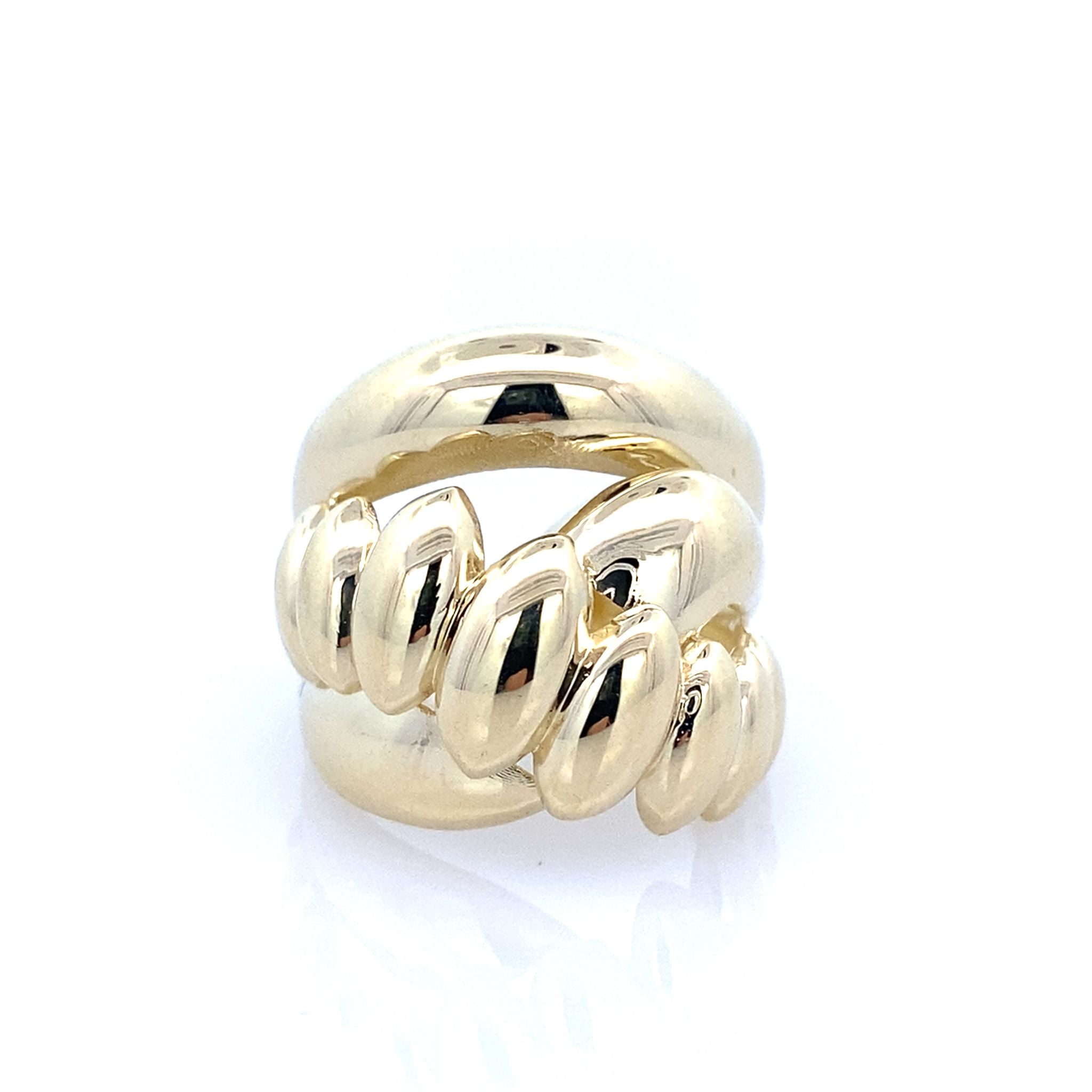 10K Yellow Gold Ladies Fashion Ring Size 8