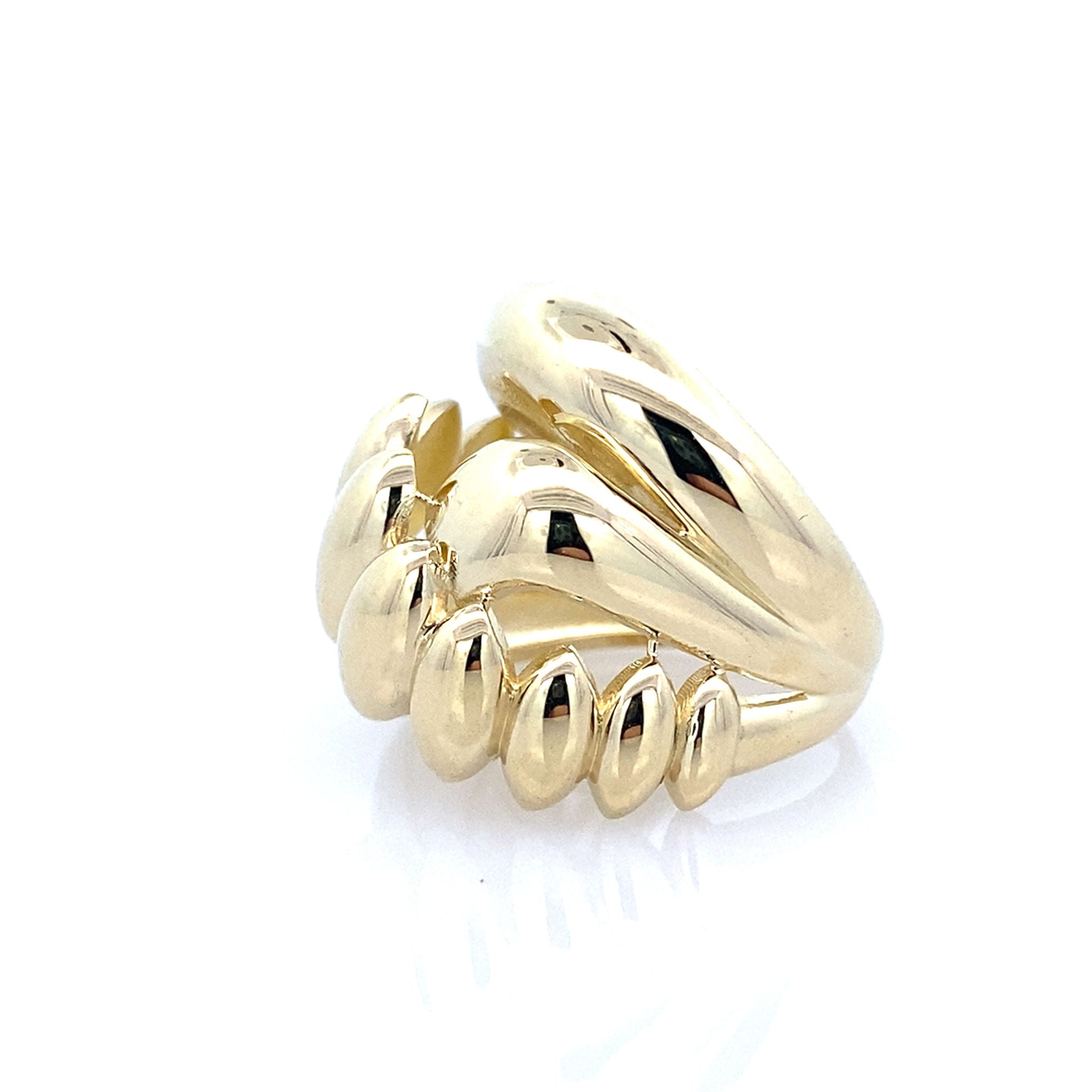 10K Yellow Gold Ladies Fashion Ring Size 8