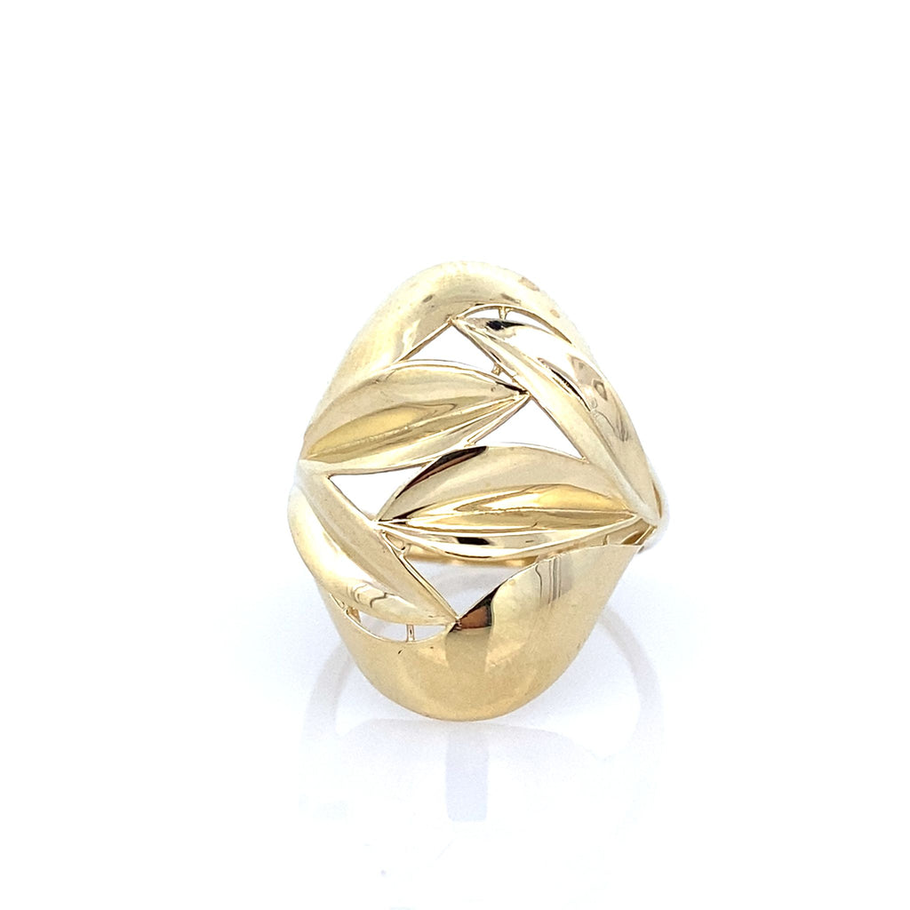 10K Yellow Gold Ladies Fashion Ring Size 7