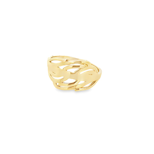 14K Yellow Gold  Lds Fashion Ring Size 7 1.3Dwt