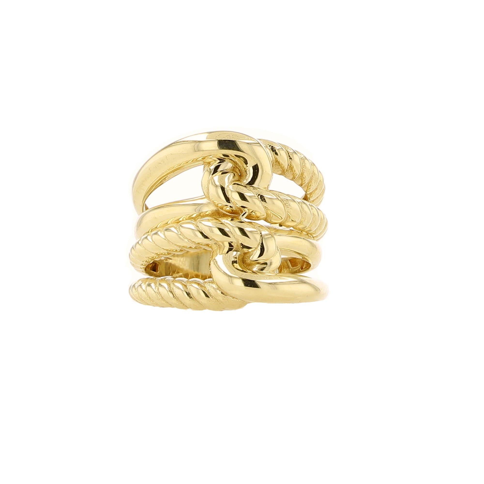 14K Yellow Gold Ladies Fashion Ring Size 8 5.3Dwt