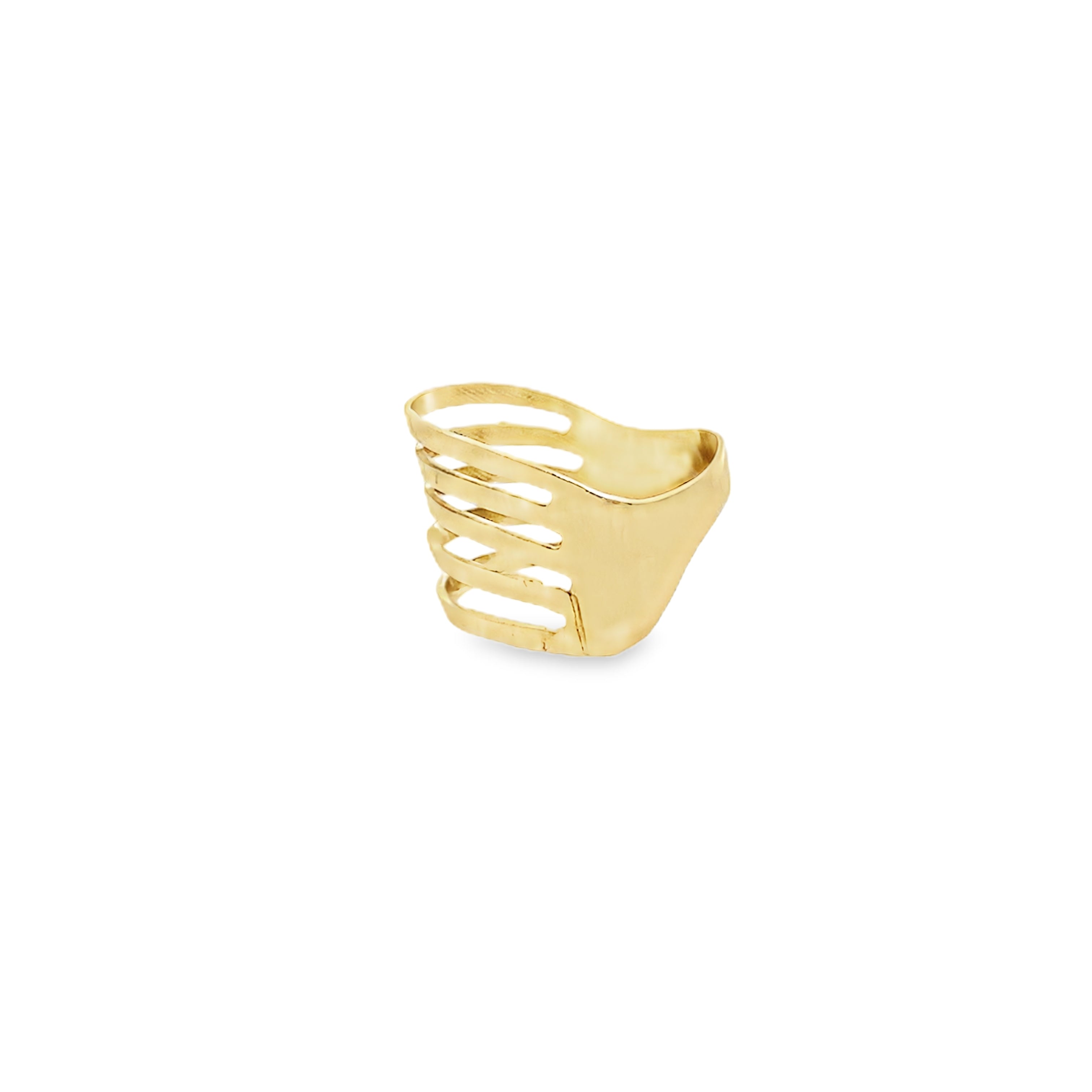 14K Yellow Gold Lds Fashion Ring Size 7.5 2.2Dwt