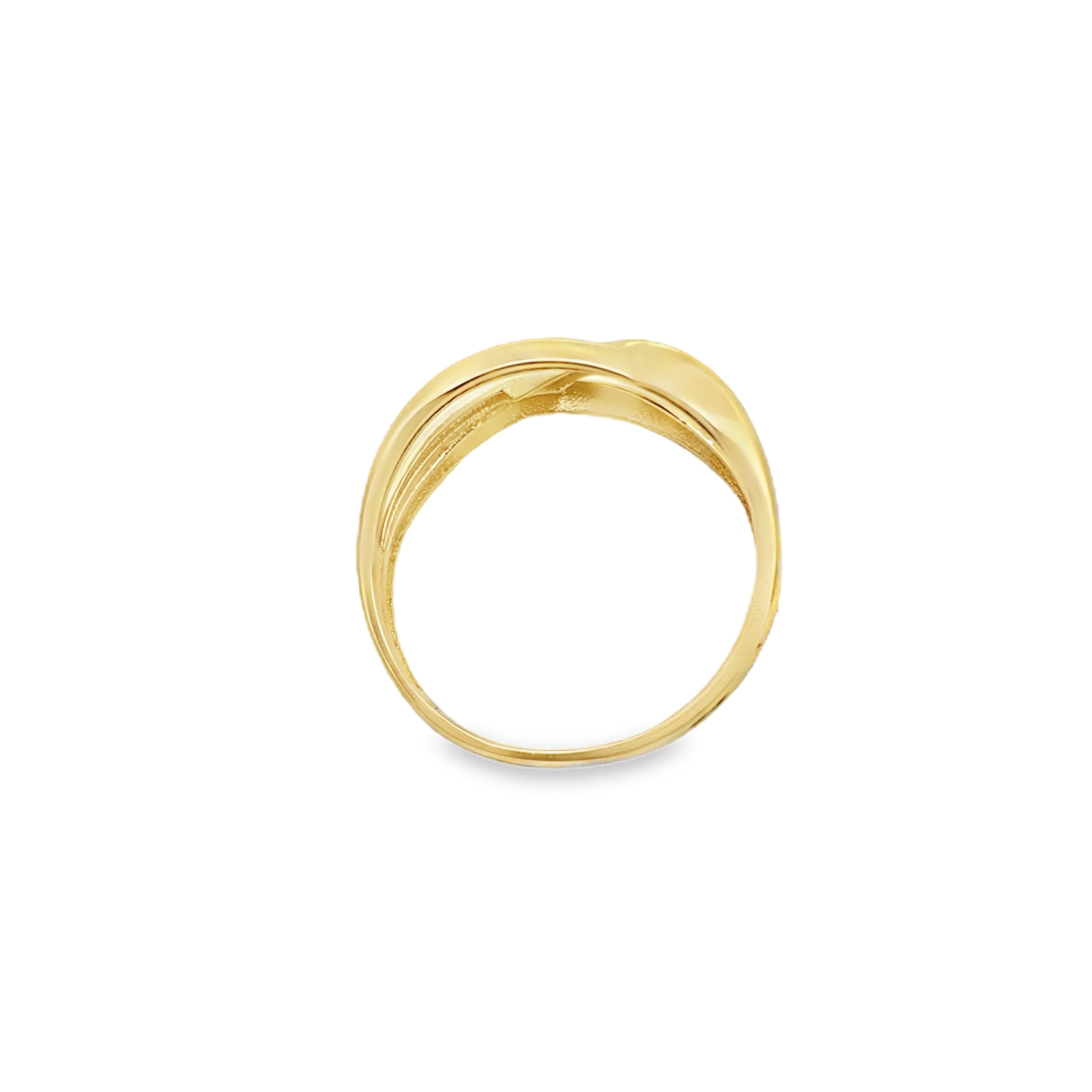 10K Yellow Gold Ladies Free Form Fashion Rings Size 7.75 1.3Dwt