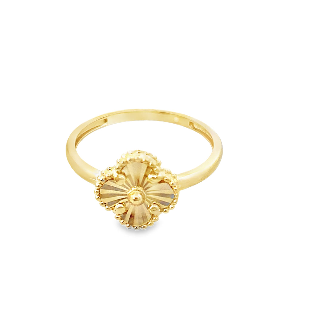 14K Yellow Gold Ladies Sunburst Small Flower Ring Size 7 1.2Dwt