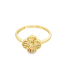 14K Yellow Gold Ladies Sunburst Small Flower Ring Size 7 1.2Dwt