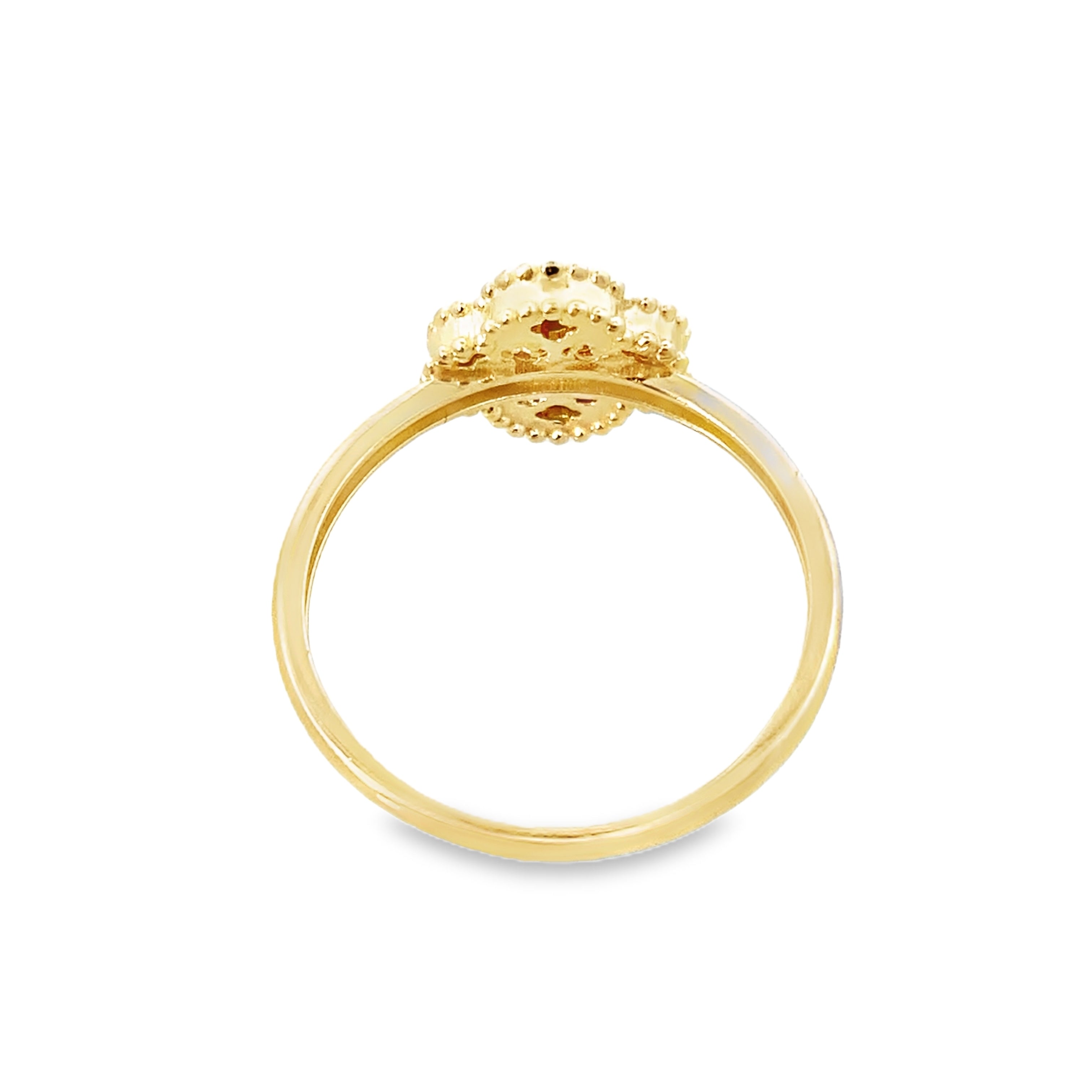 14K Yellow Gold Ladies Sunburst Small Flower Ring Size 7 1.2Dwt