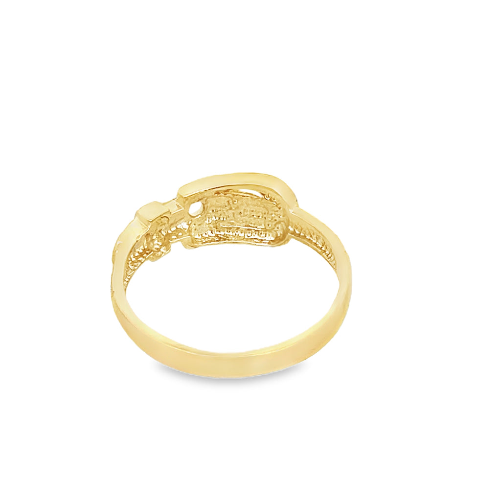 14K Two Tone Gold Belt Fashion Ring Size 8 1.8Dwt