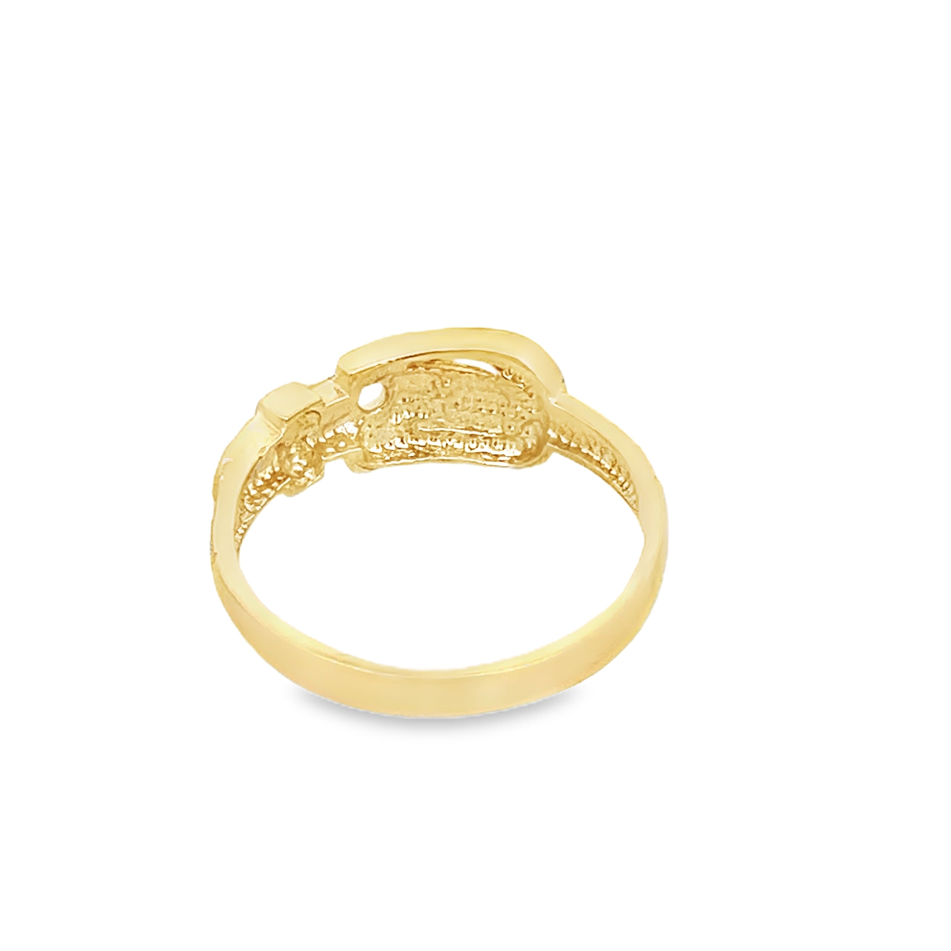 14K Two Tone Gold Belt Fashion Ring Size 8 1.8Dwt