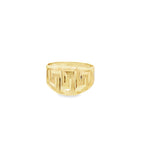 14K Yellow Gold Greek Key Fashion Ring Size7  1.7Dwt