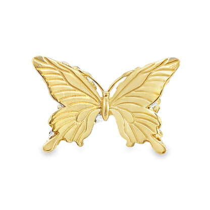 14K Yellow Gold Butterfly Ring Size 7 3.4Dwt