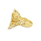 14K Yellow Gold Butterfly Ring Size 7 3.4Dwt