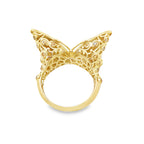 14K Yellow Gold Butterfly Ring Size 7 3.4Dwt