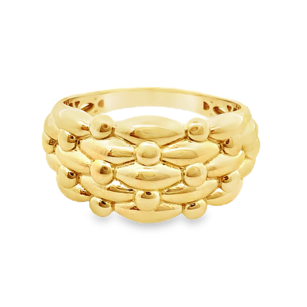 14K Yellow Gold Fashion Ring Size 11 3.2Dwt