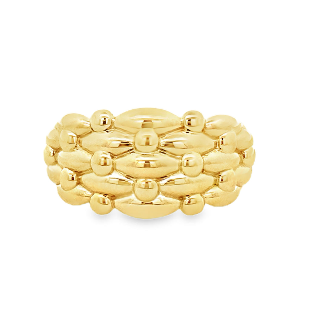 14K Yellow Gold Fashion Ring Size 11 3.2Dwt