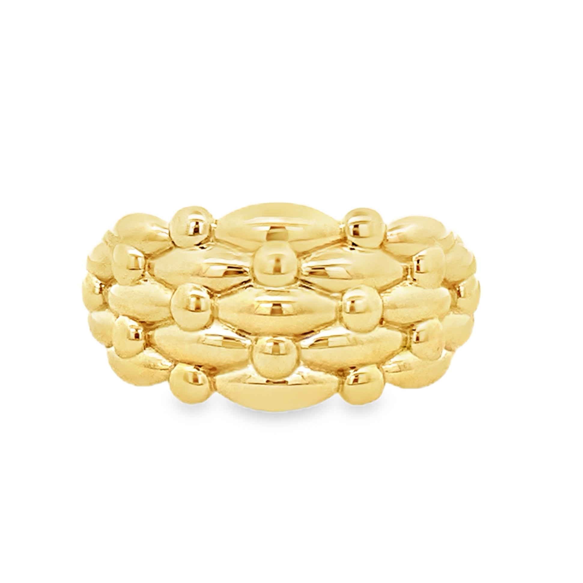 14K Yellow Gold Fashion Ring Size 11 3.2Dwt