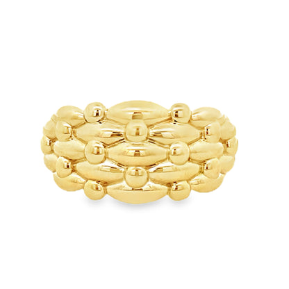 14K Yellow Gold Fashion Ring Size 11 3.2Dwt