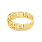 14K Yellow Gold Greek Key Style Fashion Ring Size 6.75 1.6Dwt