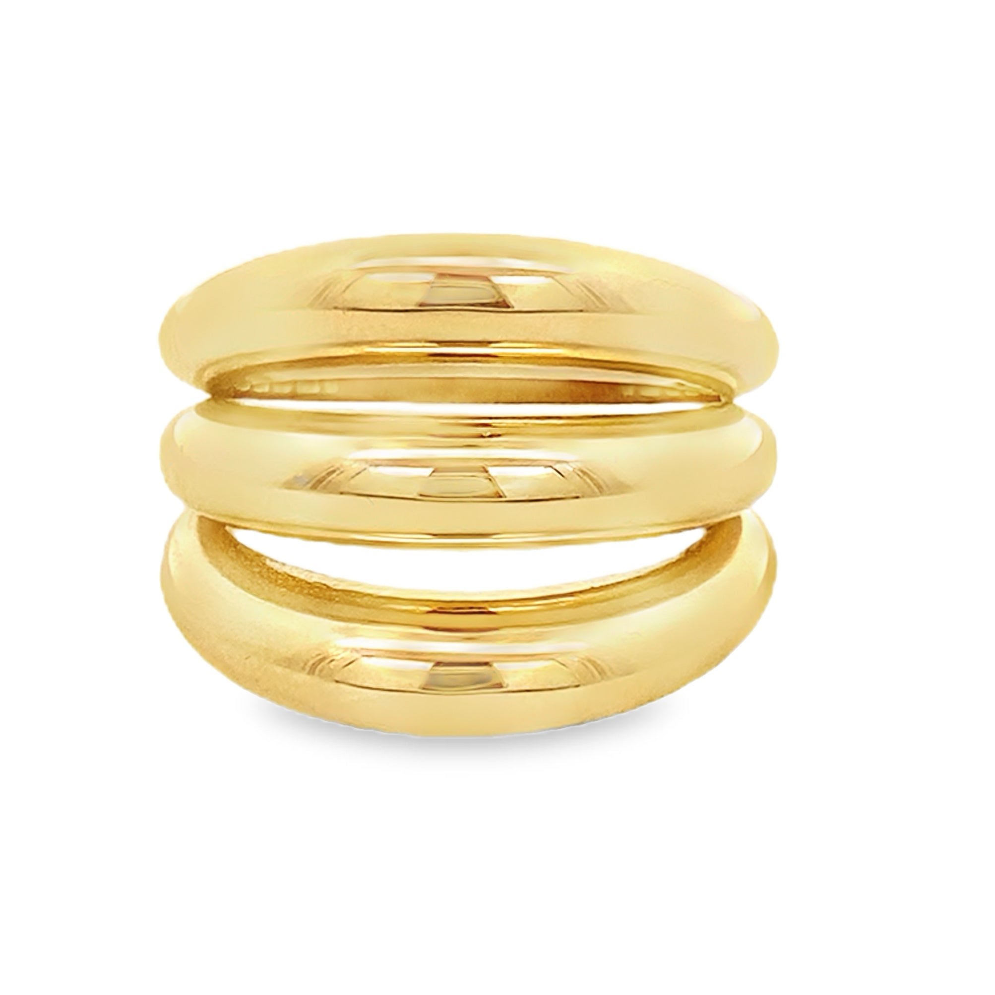 14K Yellow Gold Fashion Ring Size 11 3.8Dwt