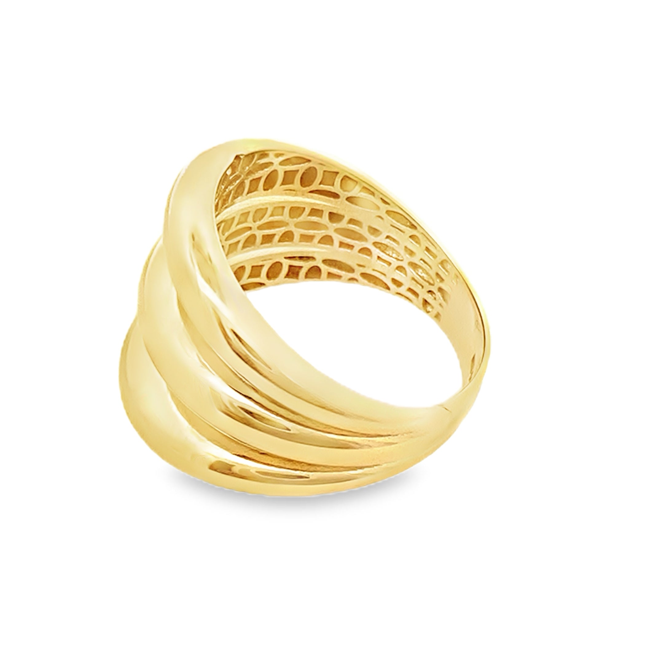 14K Yellow Gold Fashion Ring Size 11 3.8Dwt