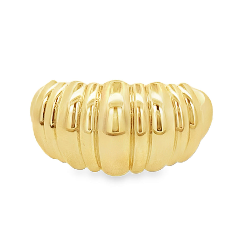 14K Yellow Gold Fashion Ring Size 11 2.4Dwt