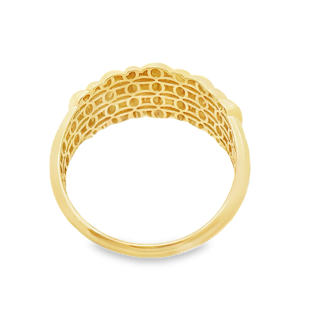 14K Yellow Gold Fashion Ring Size 11 2.4Dwt