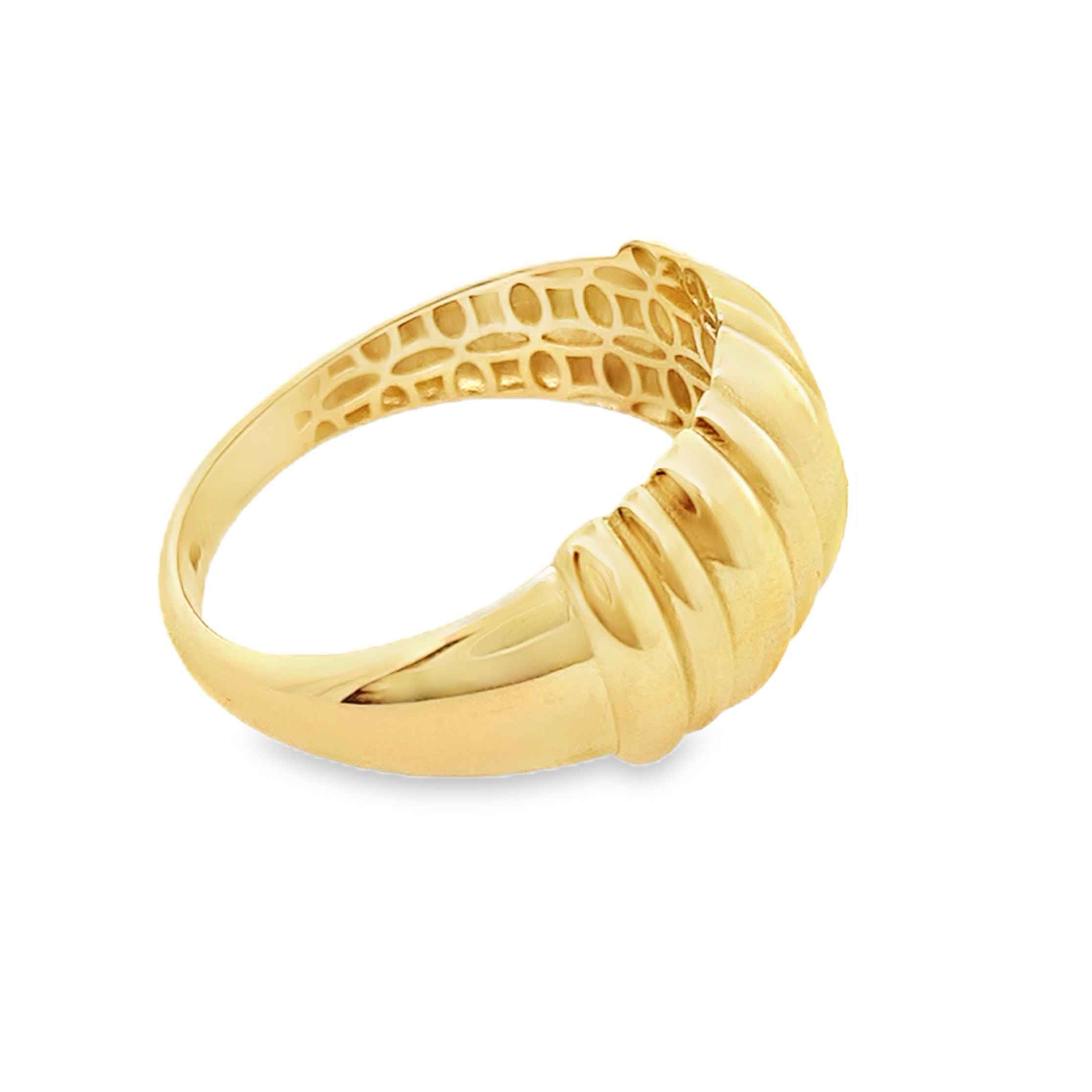 14K Yellow Gold Fashion Ring Size 11 2.4Dwt