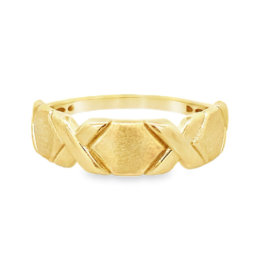14K Yellow Gold Fashion Ring Size 12 1.7Dwt