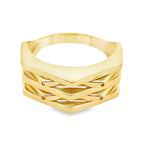 14K Yellow Gold Fashion Ring Size 9 3.4Dwt