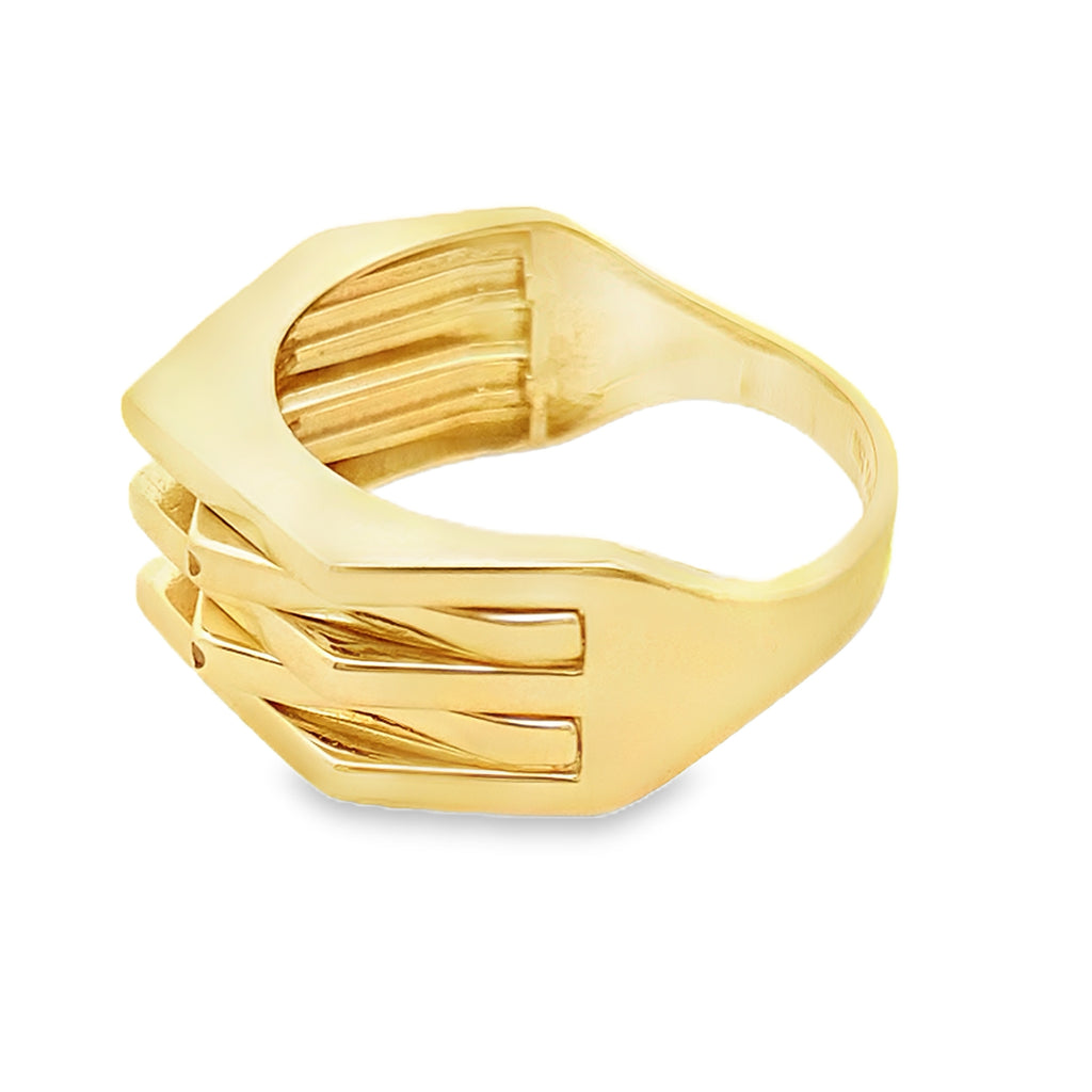 14K Yellow Gold Fashion Ring Size 9 3.4Dwt