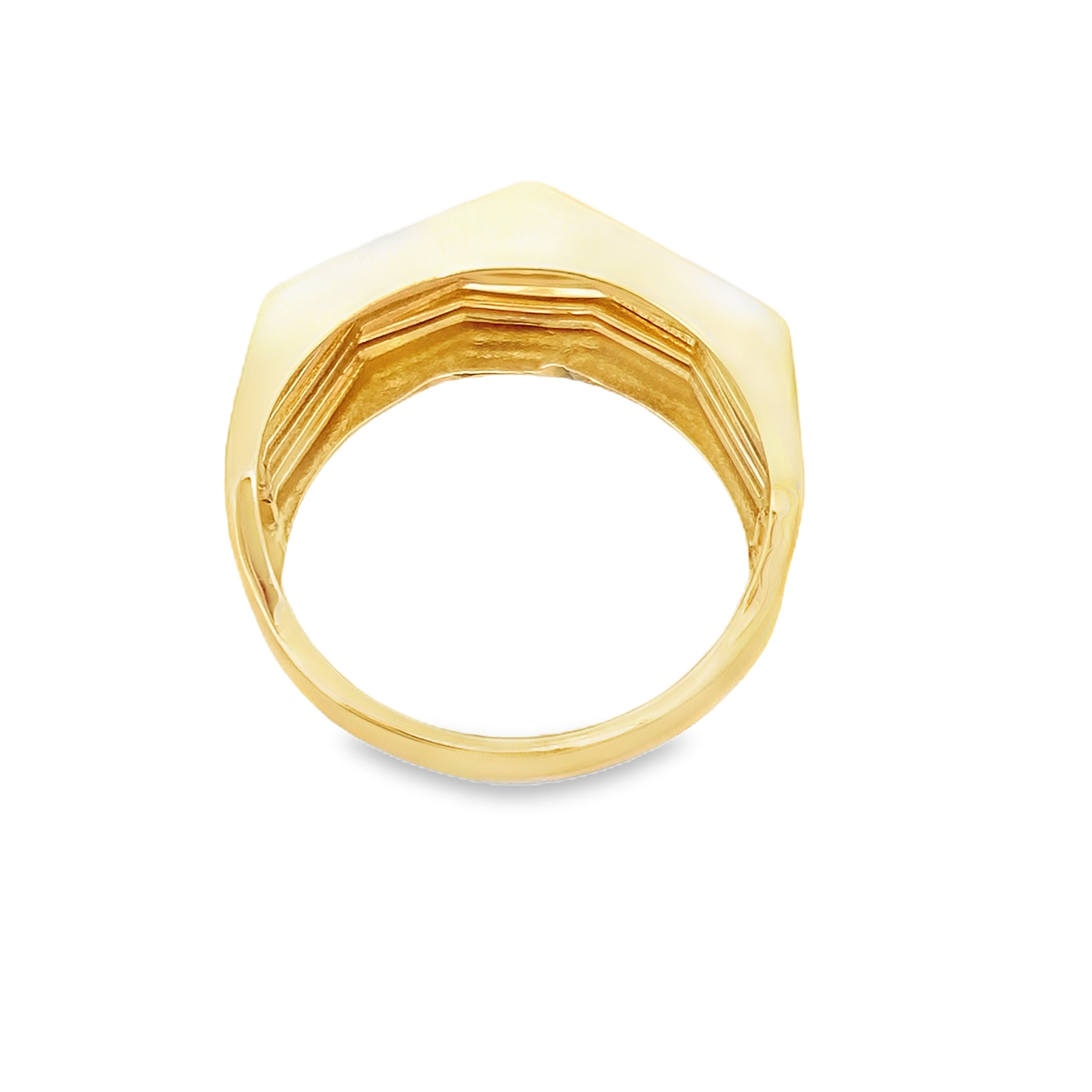 14K Yellow Gold Fashion Ring Size 9 3.4Dwt