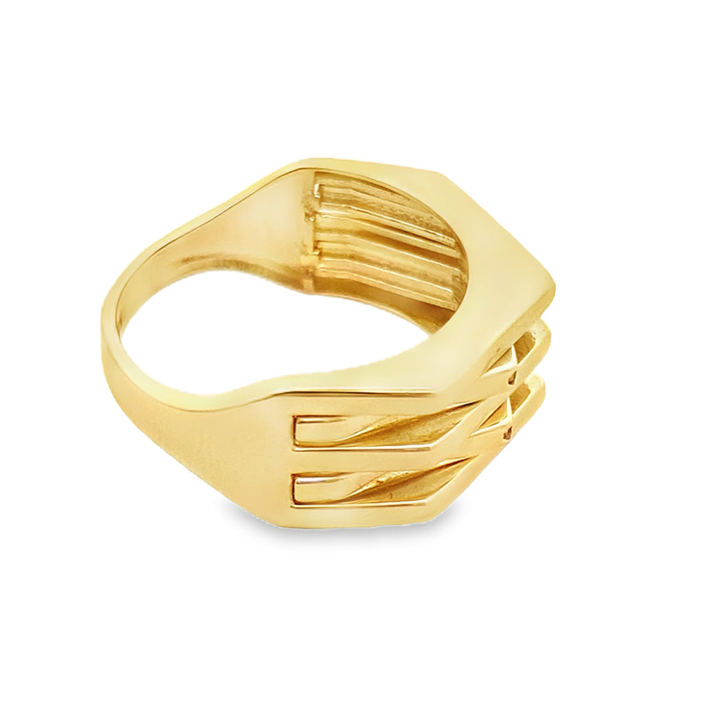 14K Yellow Gold Fashion Ring Size 9 3.4Dwt