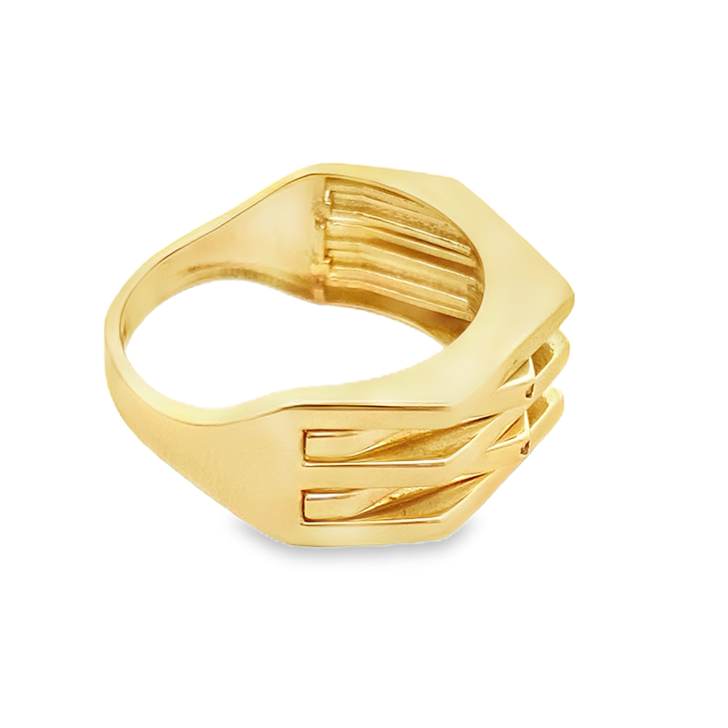 14K Yellow Gold Fashion Ring Size 9 3.4Dwt