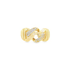 14K Yellow Gold Ladies Fashion Link Ring Size 8.25 1.7Dwt