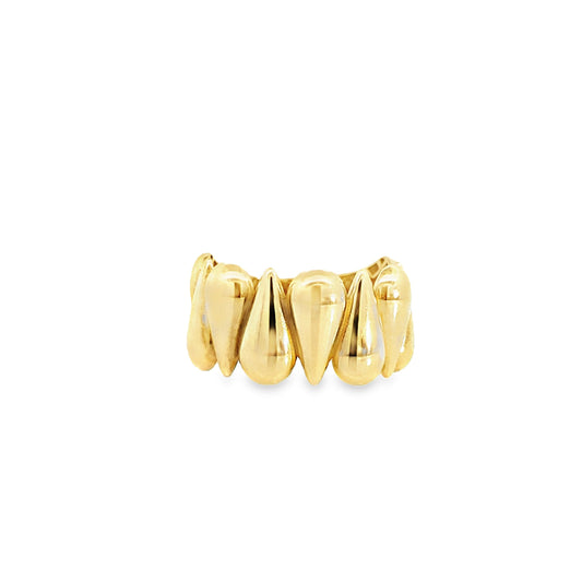 14K Yellow Gold Ladies Teardrop Ring Size 8 2.3Dwt