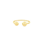 14K Yellow Gold Ladies Open Ball Ring Size 7.5 0.9Dwt