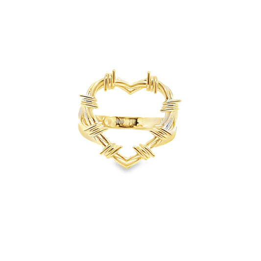 14K Yellow Gold Ladies KG Heart Ring Size 8 2.1Dwt