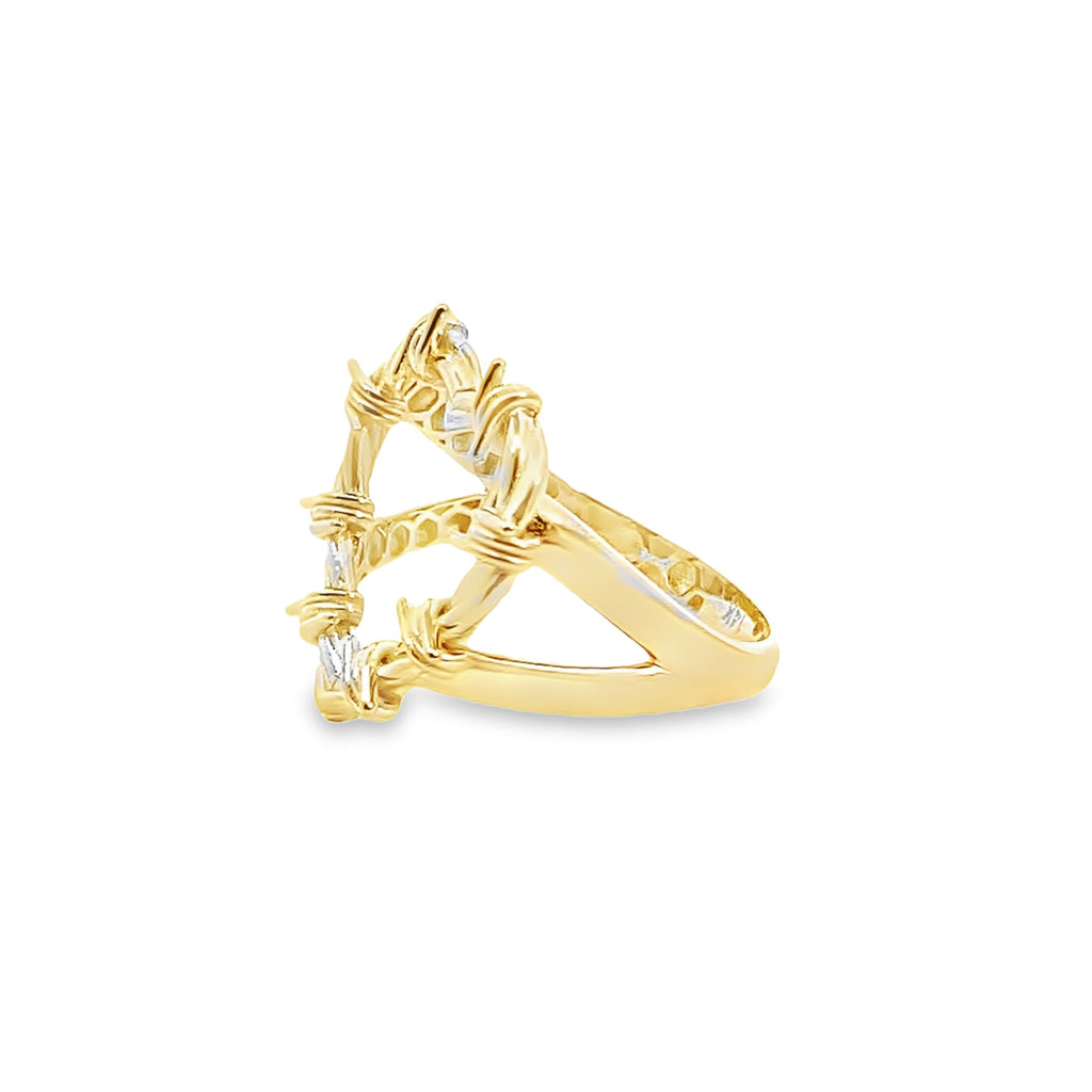 14K Yellow Gold Ladies KG Heart Ring Size 8 2.1Dwt