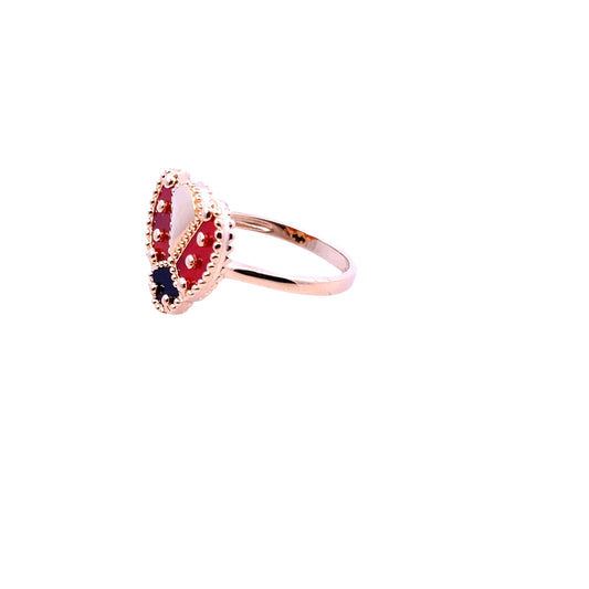 10K Yellow Gold Ladybug Fashion Lds Ring Size 7  1.6Dwt