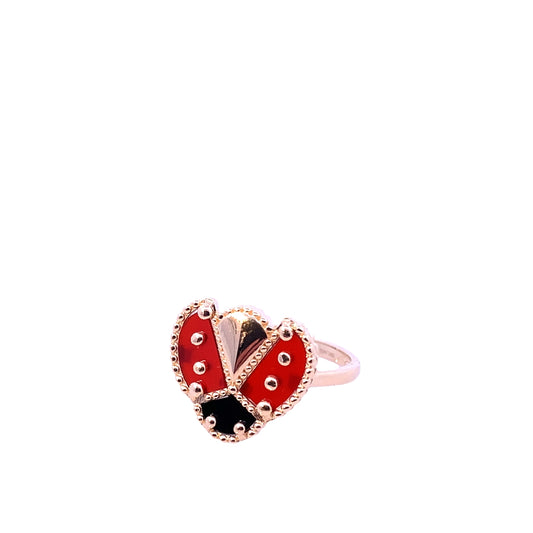10K Yellow Gold Ladybug Fashion Lds Ring Size 7  1.6Dwt