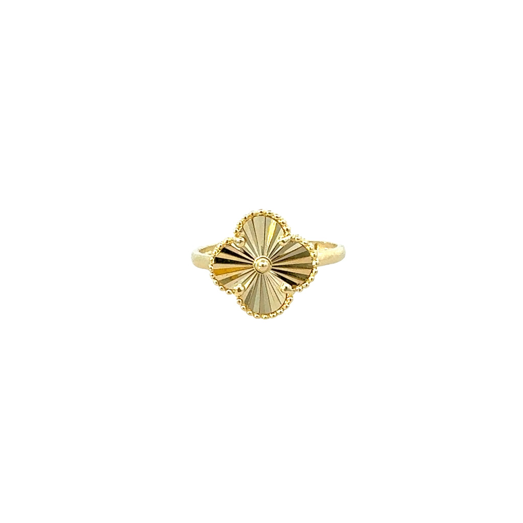 10K Yellow Gold Flower Fashion Ring Size 8 1.4Dwt