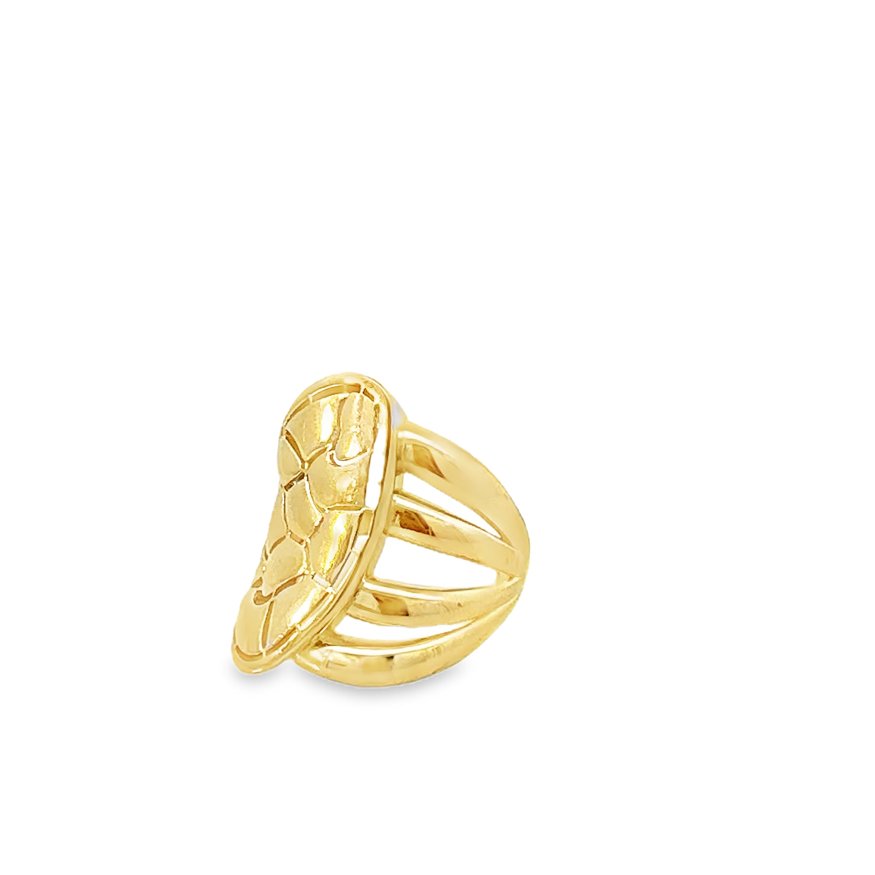 10K Yellow Gold Nugget Style Fashion Ring Size 6.5 2.7Dwt