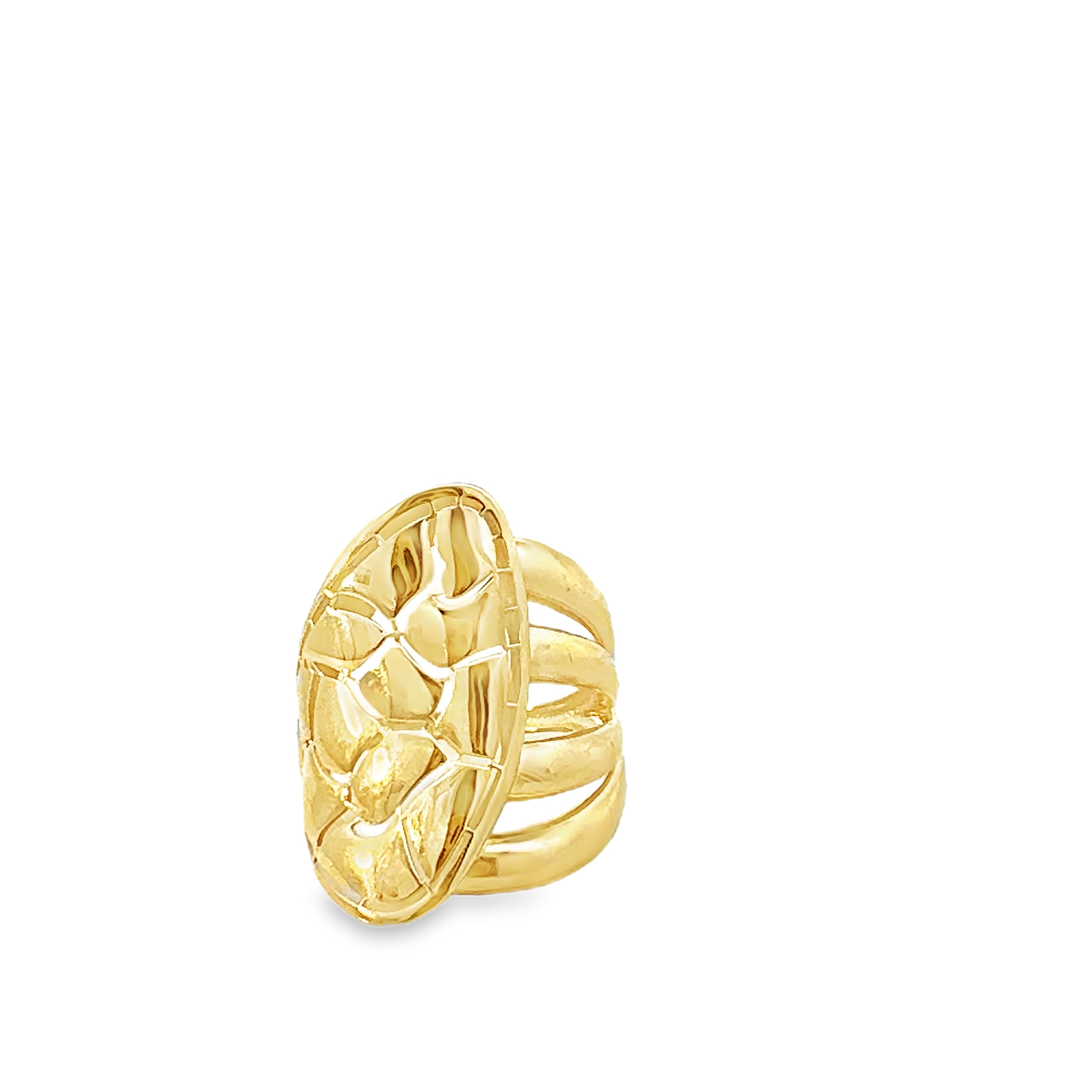 10K Yellow Gold Nugget Style Fashion Ring Size 6.5 2.7Dwt