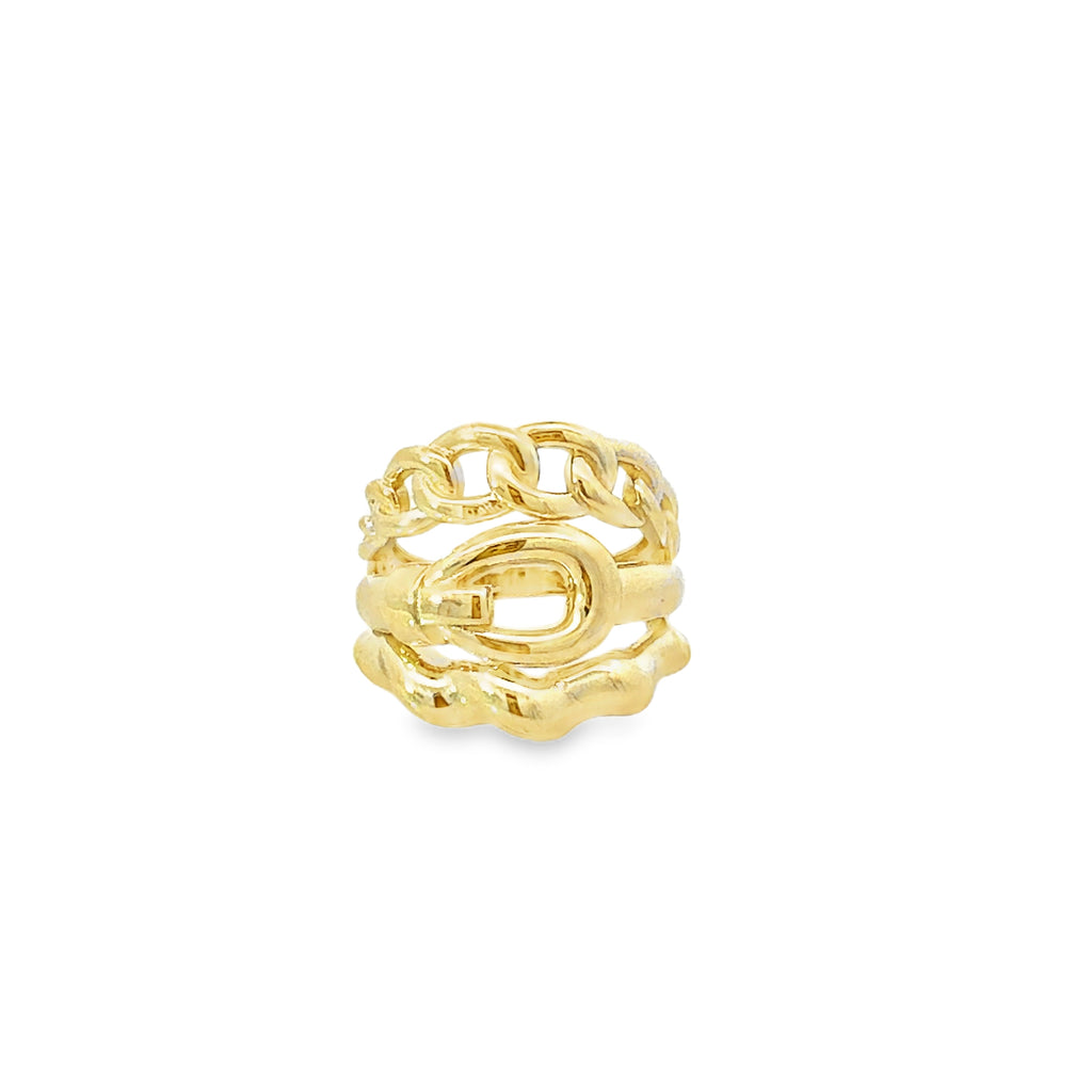 10K Yellow Gold Fashion Ring Size 6.5 2.6Dwt