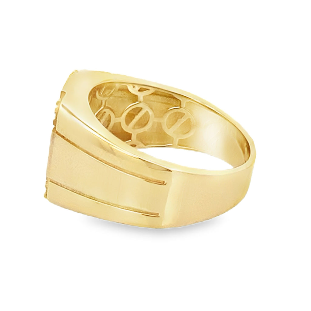 14K Yellow Gold Mens Screw Style Fashion Ring Size 12.5 4.2Dwt