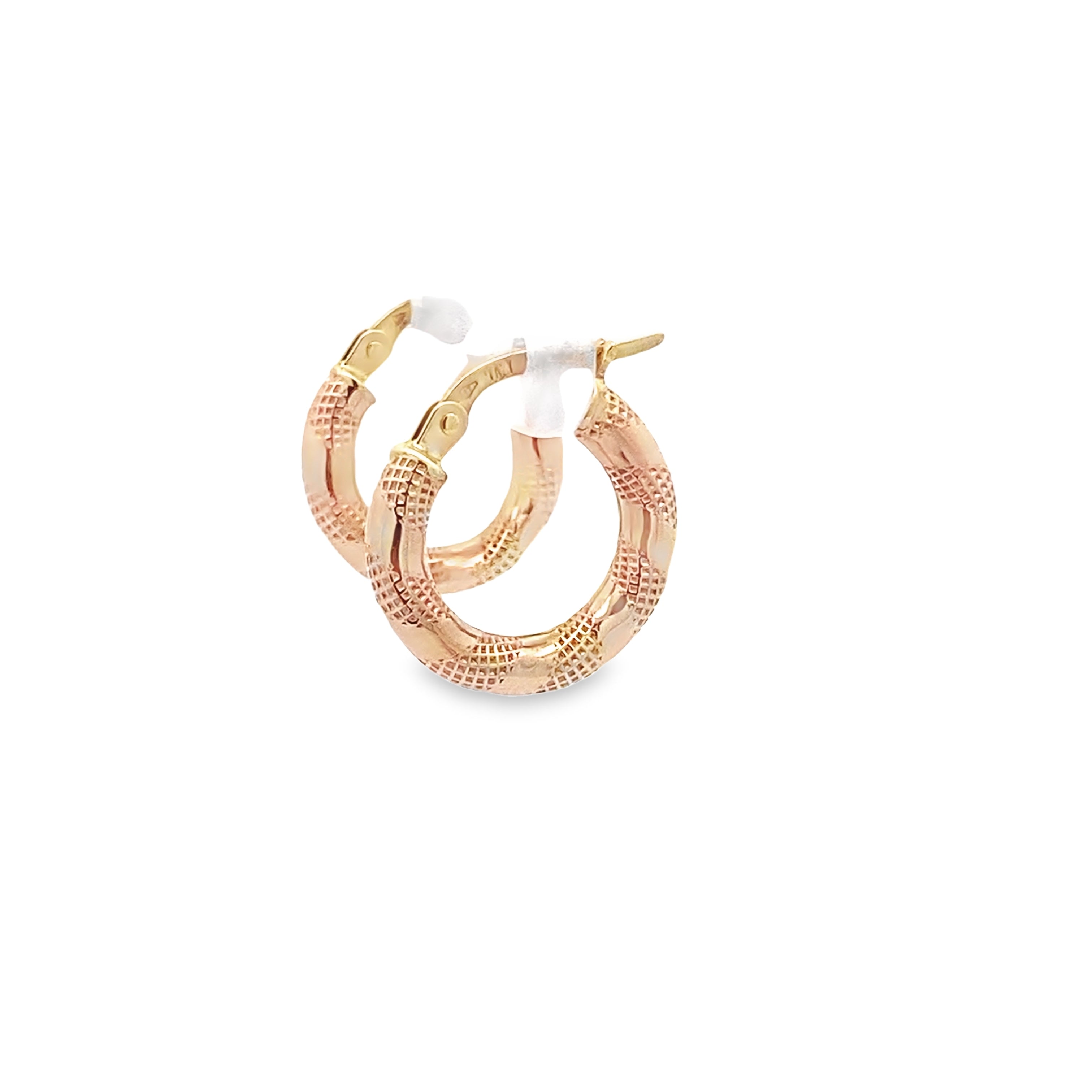 10K Yellow Gold Small Hoops Earrings 0.8Dwt