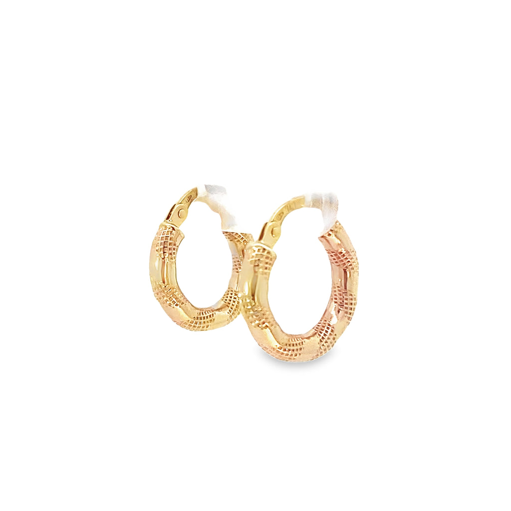 10K Yellow Gold Small Hoops Earrings 0.8Dwt