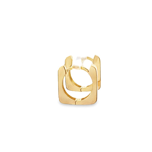 14K Yellow Gold Square Hoops Earrings 1.4Dwt