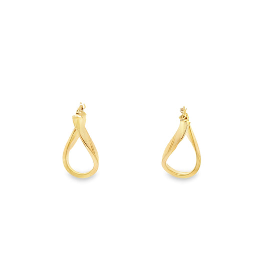 10K Yellow Gold  Medium Hoop Earrings 1.1Dwt