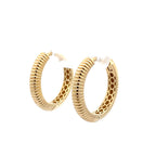 10K Yellow Gold  Medium Hoop Earrings 1.8Dwt