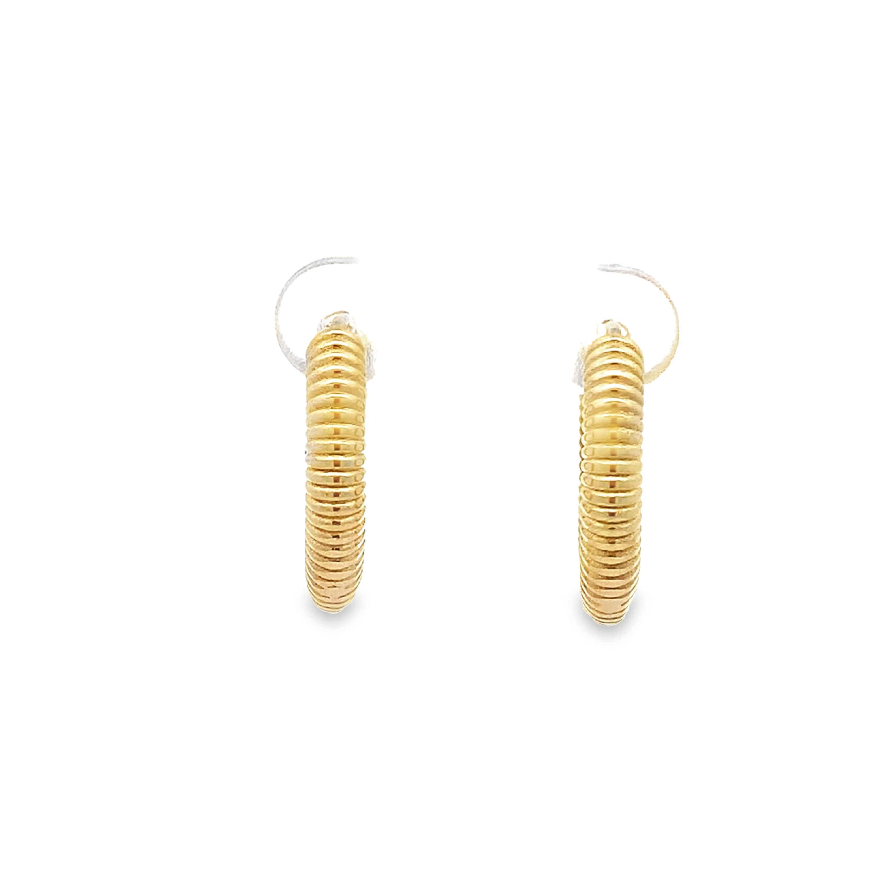 10K Yellow Gold  Medium Hoop Earrings 1.8Dwt